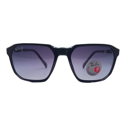 RAYYBAN 91132 Shine Black - Dark Grey - Fiber (Polarized)