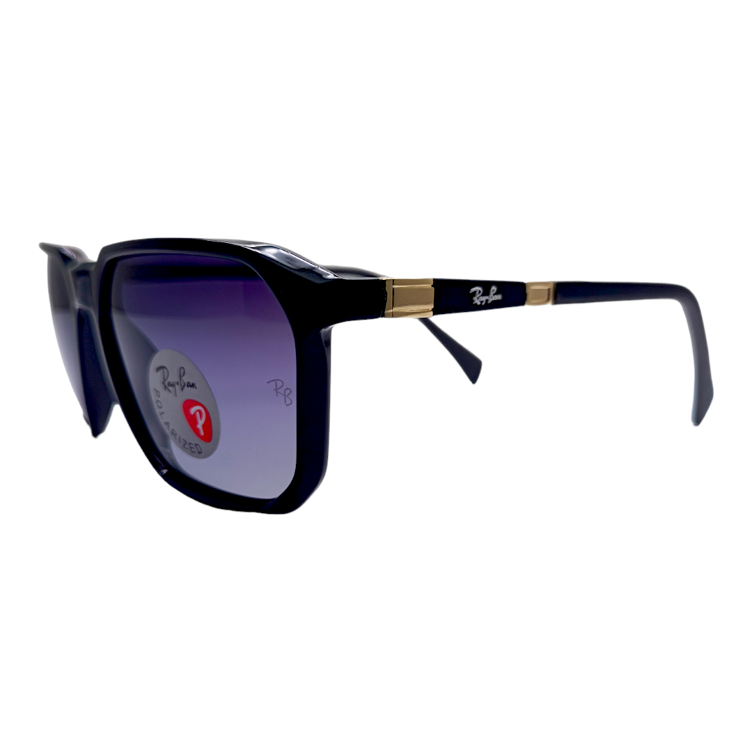 RAYYBAN 91132 Shine Black - Dark Grey - Fiber (Polarized)