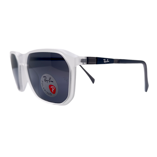 RAYYBAN 91132 Met White - Dark Grey - Fiber (Polarized)