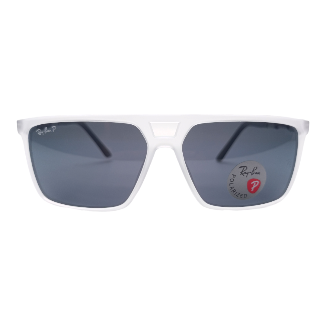 RAYYBAN 91125 Met White - Dark Grey - Fiber (Polarized)