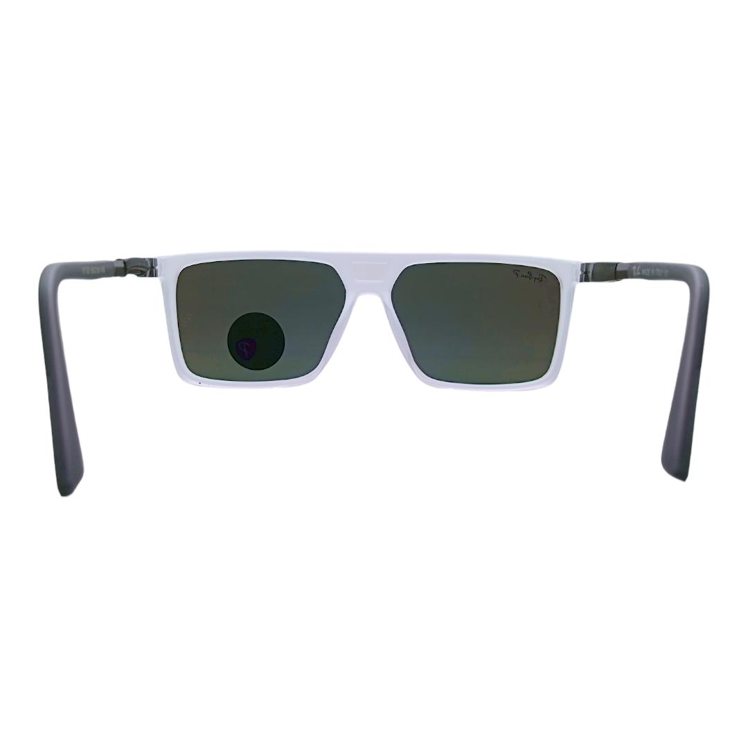 RAYYBAN 91125 Met White - Dark Grey - Fiber (Polarized)