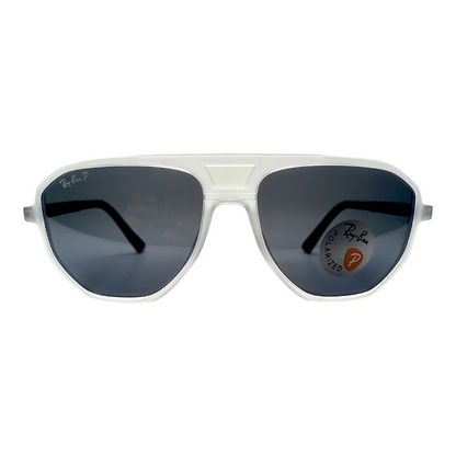 RAYYBAN 91106 Transparent White - Dark Grey - Fiber (Polarized)