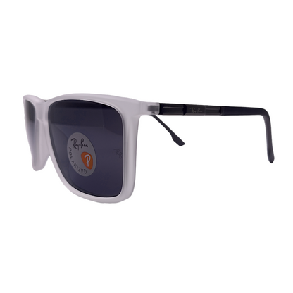 RAYYBAN 91112 Transparent White - Dark Grey - Fiber (Polarized)